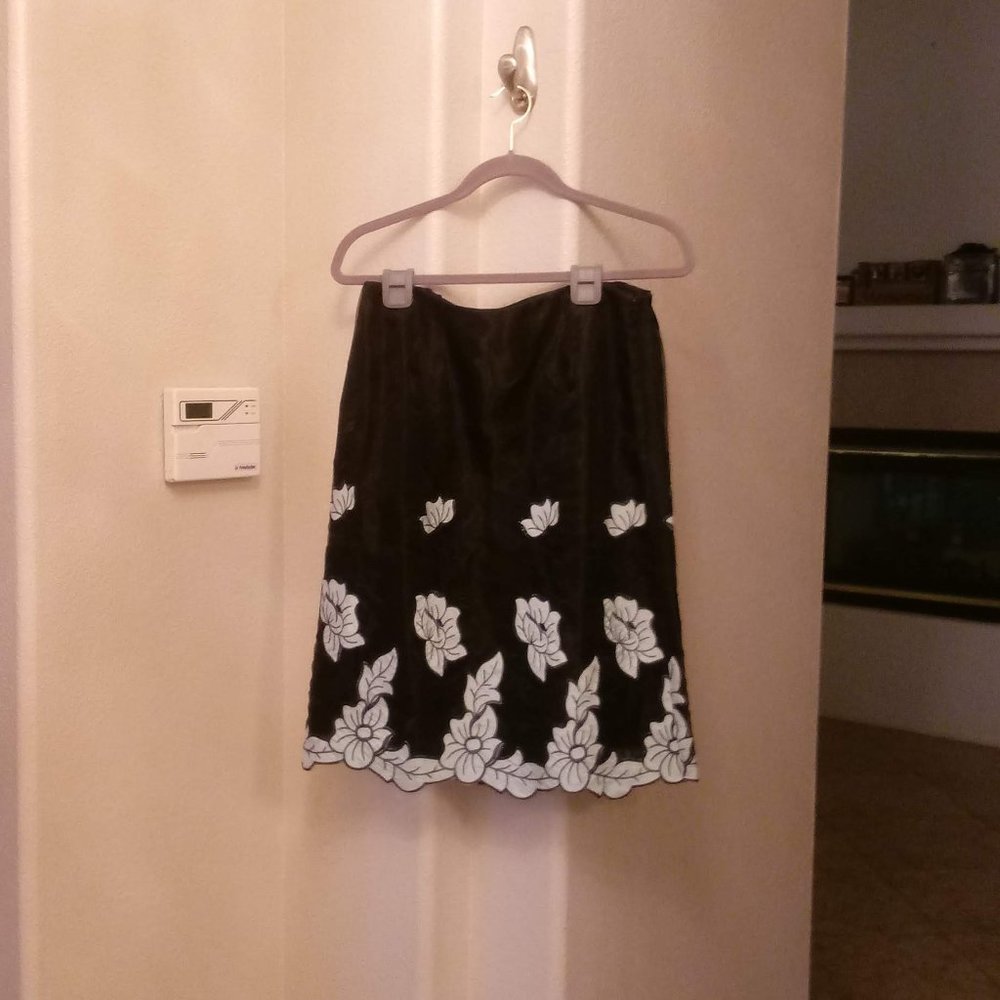 Focus by Shani Knee Length Skirt - Pale Blue Green